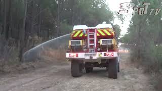 Dans les fumées du feu d'Arès avec les sapeurs pompiers