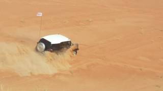 Fj cruiser side sloping dubai desert