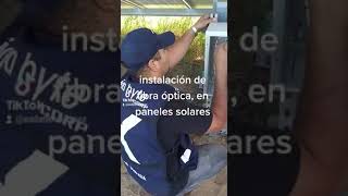 🛑 Instalación de fibra óptica en paneles solares💥