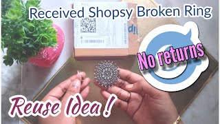 Shopsy Alloy Ring | Unboxing Flipkart Product | Defective Products Reusing Idea | Finger Ring