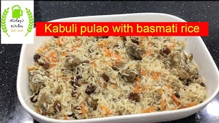 Kabuli pulao with basmati rice