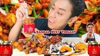 MAKAN AYAM MASAK KUNYIT & Review Jujur SAMBAL NYET BERAPI By Khairulaming...Mukbang Asmr