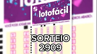 Resultado Lotofácil 2909 - 20/09/2023