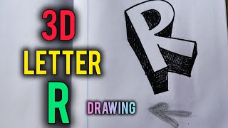 How to draw 3d letter R/3D Letter R Drawing