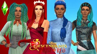 Uma, Cinderella, Queen Of Hearts And Uliana [Descendants : The Rise Of Red] : Sims 4 I Create a Sim