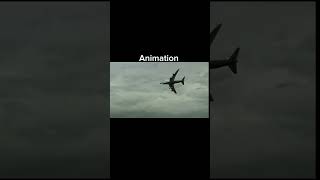 Animation vs real | National Air 102 | #sad #aviation #flight #shorts