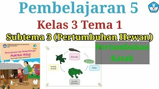 Pembelajaran kelas 3 Tema 1 Subtema 3 (Pertumbuhan Hewan) Pembelajaran 5