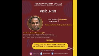 Public Lecture - 5th September 2023 by Rev. Prof. Dominic Irudayaraj SJ