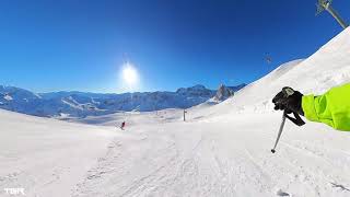 Tignes - Le Mur/Lac [4K] Ski Run | Insta360 X3