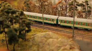 Toy train railroad town focus