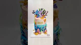 Under the sea themed cake 🌊 #shorts #short #shortvideo #shortsfeed #shortsvideo #shortsviral #cake