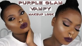 Purple Glam Vampy Makeup Look (Talk Through/ Chit Chat) & GIVEAWAY WINNER ANNOUNCEMENT!