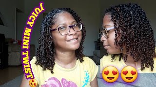 THE BEST PROTECTIVE STYLE FOR NATURAL HAIR GROWTH!| JUICY MINI TWIST