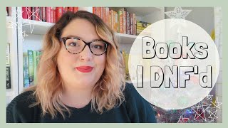 BOOKS I DNF'D IN 2019