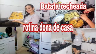 Comprinhas pra casa /Rotina de dona de casa, mãe de dois / Fiz batata recheada.