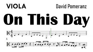 On This Day Viola Sheet Music Backing Track Partitura David Pomeranz