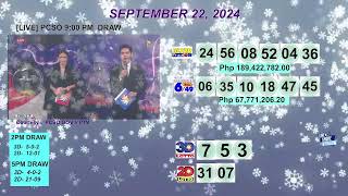 [LIVE] PCSO 9:00 PM DRAW - SEPTEMBER 22, 2024 LOTTO RESULTS