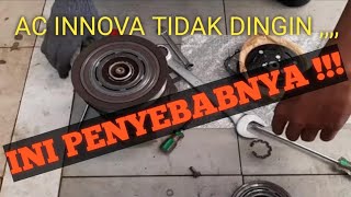 AC MOBIL INNOVA TIDAK DINGIN, #Ganti magnet clutch.