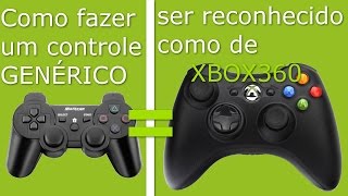 Fazer controle genérico ser reconhecido como de Xbox 360