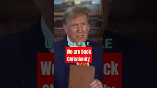 We are back Christianity Donald trump' president