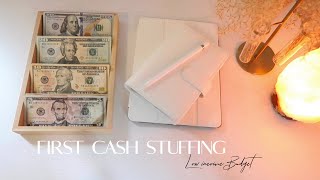 First Ever Cash Stuffing | low income $560 stuffing.