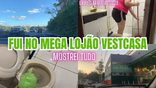 FUI NO MEGA LOJÃO VESTCASA 🤩| OLHA O QUE COMPREI | LAVEI O BANHEIRO DE CASA 💕