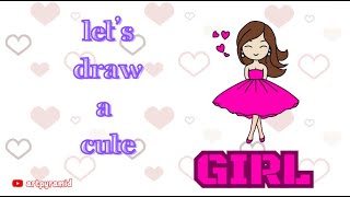 How to draw a Barbie Doll OR a cute Girl Step By Step Easy Drawing for kids #trending #drawing #cute