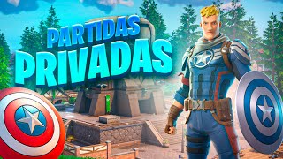 REAL🔴PARTIDAS PRIVADAS de fortnite EN DIRECTO españa 🎮batalla de outfits, custom, escondite, recarga