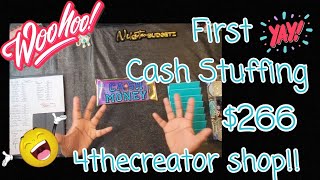 CASH STUFFING $266 | MY FIRST 4THECREATOR SHOP PAYOUT |