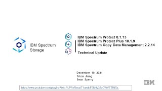 IBM Spectrum Protect 8.1.13, Protect Plus 10.1.9, CDM 2.2.14 What’s New – Presentation