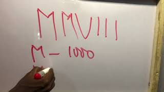 MMVIII Roman Numerals in Number