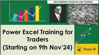 Power Excel Training for Traders - Starting on 9th Nov'24