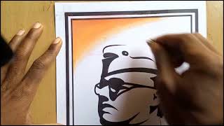 Republic Day Special Drawing || Subhash Chandra Bose Easy Drawing