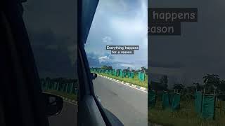 Trust yourself#nature #serenity #cartrip #clouds #road #greenery