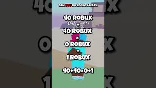 Can you do Roblox Math #roblox #shorts