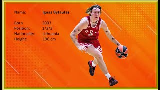 Basketball Lithuania Kaunas Ignas Bytautas