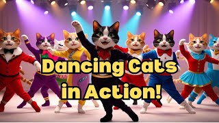 Dancing Cats Take the Stage: A Mesmerizing Symphony of Color and Charm!