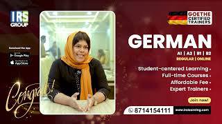 For the finest German Language Online/Offline Preparation, contact IRS Group.