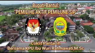 Bupati Bantul Ajak Sedulur Bantul Sukseskan Coklit Pemilu 2024 Bersama KPU Kabupaten Bantul