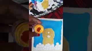 ||canvas painting||cute dog painting||acrylic painting|| #shortvideo#karabi#viral#viralvideo#cute#