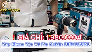 SALE! Khoan Búa Vặn Vít Pin 18V Makita DHP453SFX8| 18V Cordless Hammer Driver Drill| Công Cụ Máy Móc