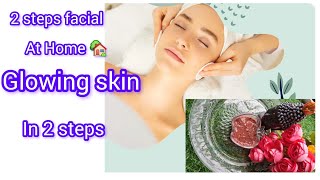 🪔Diwali se phele Ghar pe kare Easy 2 step facial @home for clear nglowing skin #getsetglow #skincare