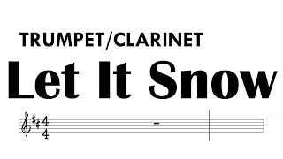 Let It Snow Trumpet Clarinet Sheet Music Backing Track Partitura