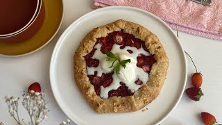 Fransız mutfağından çilekli galette- pratik az malzemeli enfes bir tatlı - çikekli galette tarifi