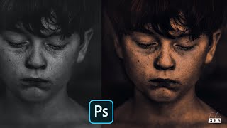 How I Colorized War Tears black and white photo in Photoshop