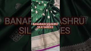 BANARASI MASHRU SILK SAREES/FESTIVE & WEDDING COLLECTION/SILK SAREES#indiansareesilksaree#shortvideo