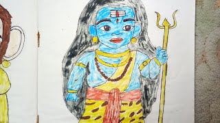 cute shiv ji drawing/#viral/#shorts/#trending