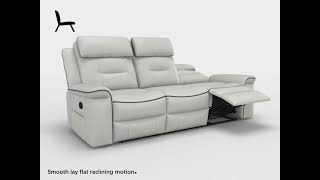 Darwan Leather Gel Match Double Lay Flat Reclining Sofa by Homelegance