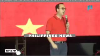 Sen Cayetano Nagsalita Sa Freedom Rally Vigil Sa Quirino Grandstand