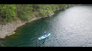 Výkleky - paddleboard - dron / DJI mini 4 PRO - follow me / paddleboard and drone / fish